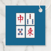 Mahjong Game Tegels Design Bedankjes Labels (Achterkant)