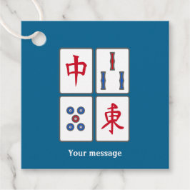 Mahjong Game Tegels Design Bedankjes Labels