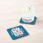 Mahjong Game Tegels Design Beverage Coaster Bier Onderzetter (Rechterzijde)