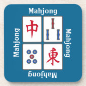 Mahjong Game Tegels Design Beverage Coaster Bier Onderzetter (Voorkant)