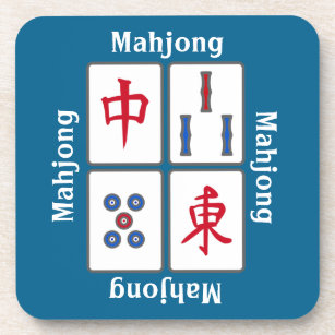 Mahjong Game Tegels Design Beverage Coaster Bier Onderzetter