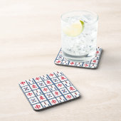 Mahjong Game Tegels Design Beverage Coasters Bier Onderzetter (Rechterzijde)