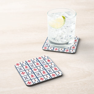 Mahjong Game Tegels Design Beverage Coasters Bier Onderzetter