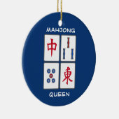 Mahjong Game Tegels Design Ceramic Ornament (Rechts)