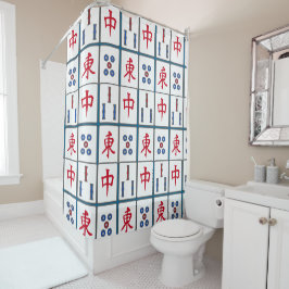 Mahjong Game Tegels Design Douchegordijn
