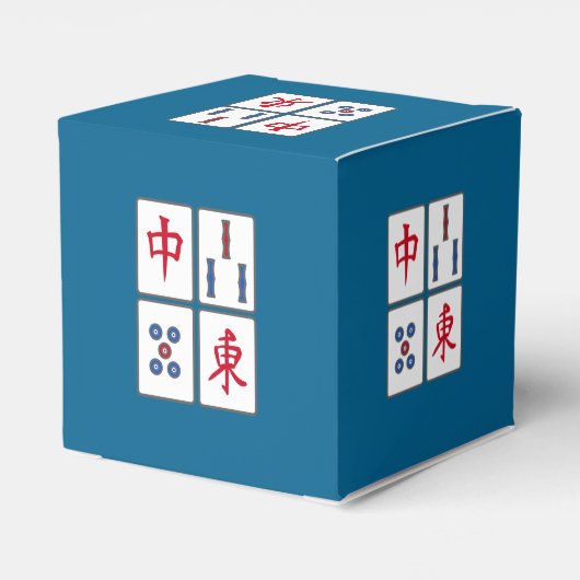 Mahjong Game Tegels Design Favor Box Bedankdoosjes (Achterkant)