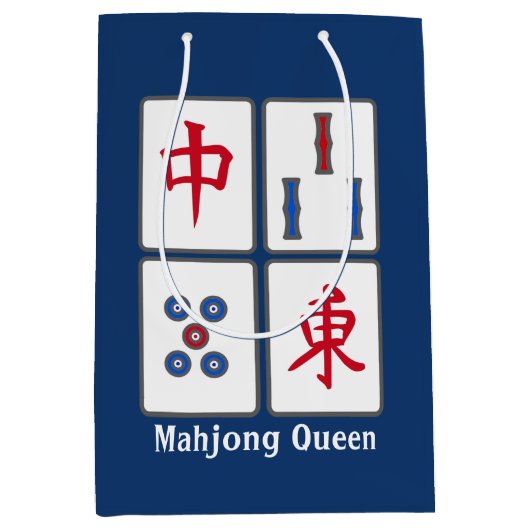 Mahjong Game Tegels Design Medium Cadeauzakje (Voorkant)