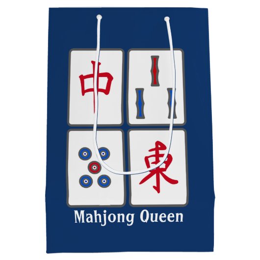 Mahjong Game Tegels Design Medium Cadeauzakje (Achterkant)