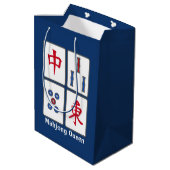 Mahjong Game Tegels Design Medium Cadeauzakje (Achterkant Gekanteld)