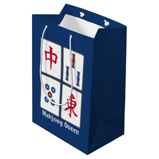 Mahjong Game Tegels Design Medium Cadeauzakje (Achterkant Gekanteld)