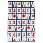 Mahjong Game Tegels Design Medium Gift Bag Cadeauzakje (Achterkant)