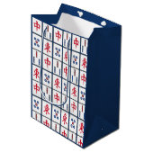 Mahjong Game Tegels Design Medium Gift Bag Medium Cadeauzakje (Voorkant Gekanteld)