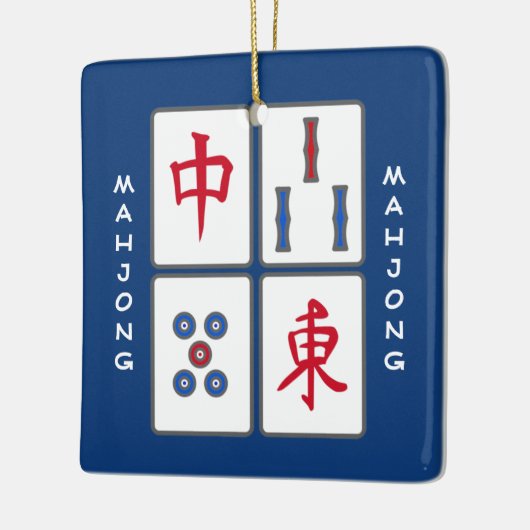 Mahjong Game Tegels Design Ornament (Links)