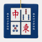 Mahjong Game Tegels Design Ornament (Achterkant)