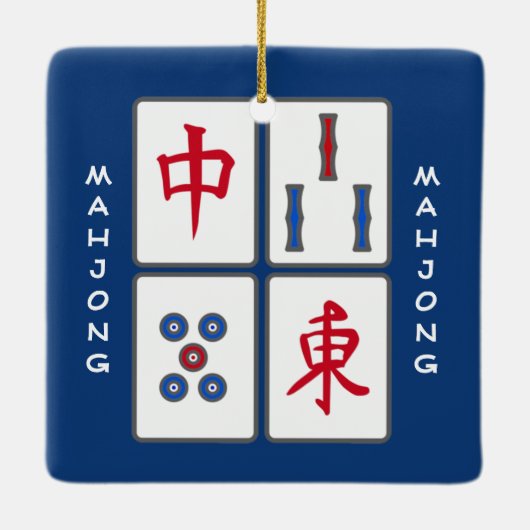 Mahjong Game Tegels Design Ornament (Achterkant)