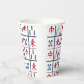 Mahjong Game Tegels Design Papieren Bekers (Links)