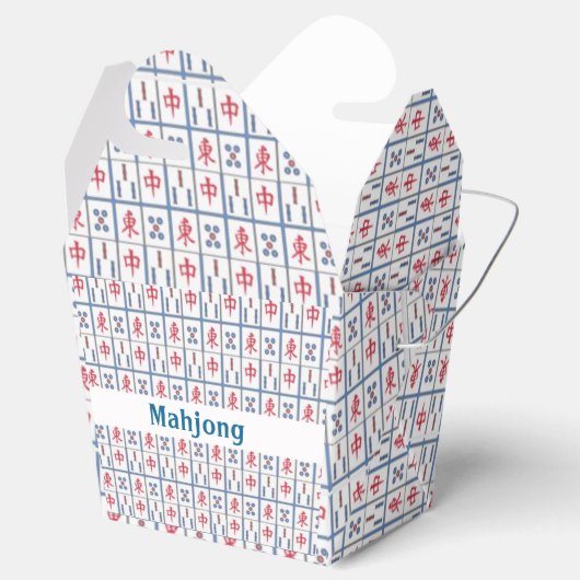 Mahjong Game Tegels Design Party Favor Box Bedankdoosjes (Geopend)