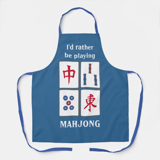 Mahjong Game Tegels Design Schort (Voorkant)