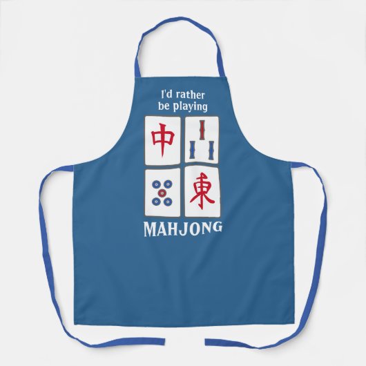 Mahjong Game Tegels Design Schort (Voorkant)