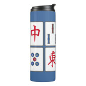 Mahjong Game Tegels Design Thermal Tumbler Thermosbeker (Gedraaid links)