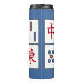 Mahjong Game Tegels Design Thermal Tumbler Thermosbeker (Achterkant)