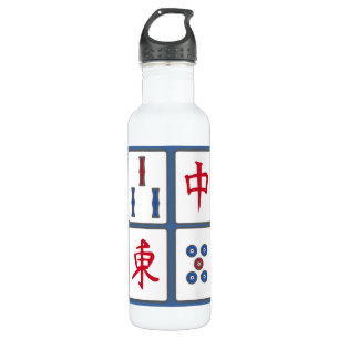 Mahjong Game Tegels Design Water Bottle Waterfles