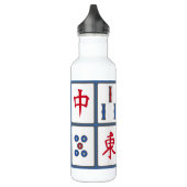 Mahjong Game Tegels Design Water Bottle Waterfles (Links)