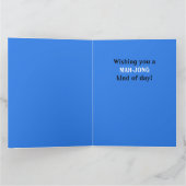 Mahjong Game Tegels Design Wenskaart Kaart (Binnen)