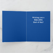 Mahjong Game Tegels Design Wenskaart Kaart (Binnen)