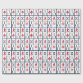 Mahjong Game Tegels Design Wrapping Paper Cadeaupapier (Vlak)