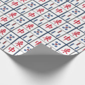 Mahjong Game Tegels Design Wrapping Paper Cadeaupapier (Hoek)