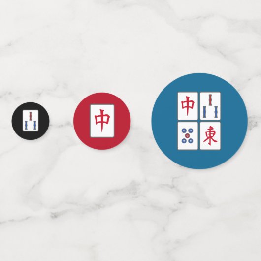 Mahjong Game Tegels DesignTable Confetti (Achterkanten)