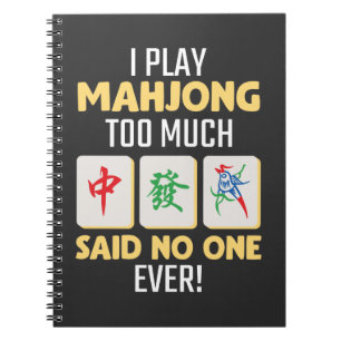 Mahjong Gamer Board Game China Japan Mah Jong Notitieboek