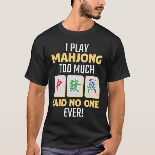 Mahjong Gamer Board Game China Japan Mah Jong T-shirt (Voorkant)
