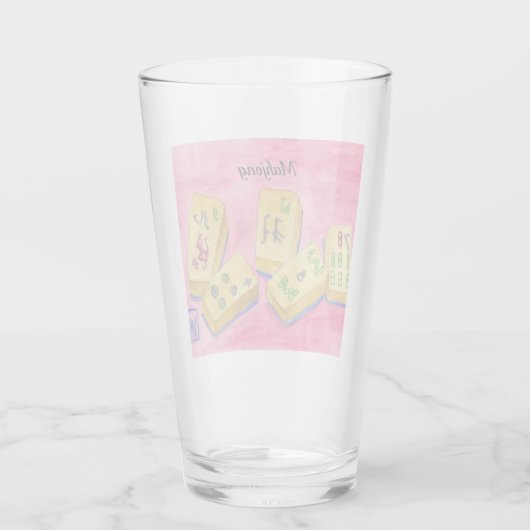 Mahjong Glas (Achterkant)