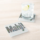 Mahjong Glas Onderzetter - Mahj! (Schuin)