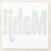 Mahjong Glass Coaster - Mahj! Glazen Onderzetter (Achterkant)