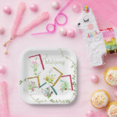 Mahjong Glitter Tegels Papier Bord (Feest)