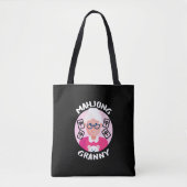 Mahjong Granny | Grappig Mahjong Tote Bag (Voorkant)