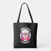 Mahjong Granny | Grappig Mahjong Tote Bag (Achterkant)