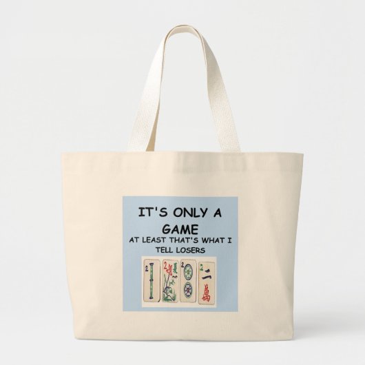 mahjong grote tote bag (Voorkant)
