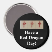 Mahjong - hebben een rode draak dag magneet (Voorkant / Achterkant)