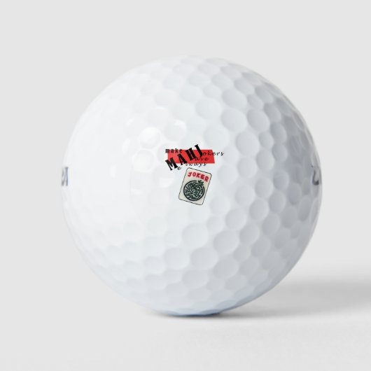 Mahjong heeft altijd grapjes golfballen (Voorkant)