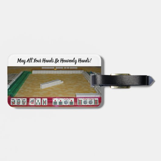 Mahjong Hemelse Hand Bagage Label (Achterkant horizontaal)