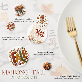Mahjong + Herfst Tafelconfetti Confetti