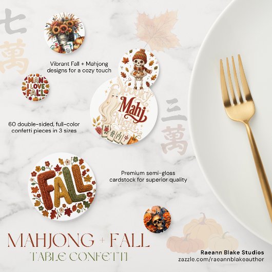Mahjong + Herfst Tafelconfetti Confetti