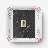 Mahjong het papieren bord met de rode draak (Voorkant)