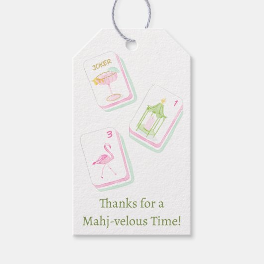 Mahjong Hostess | Bedankt voor een Mahj-velous Ti Cadeaulabel (Voorkant)