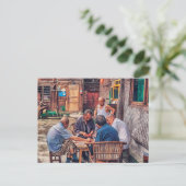 Mahjong in de Alley Hutong China Briefkaart (Staand voorkant)