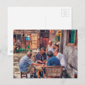Mahjong in de Alley Hutong China Briefkaart (Voorkant / Achterkant)